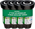 Rain Bird 1802FSPRS Pressure Regulated 2 Inch Pop Up Sprinkler Head 4 Pack by RainBird