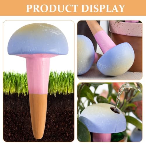 4pcs Pink Self Watering Stake for Patio and Hanging Plants Indoor - Image 3