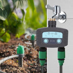 Water Timer,2 Zone Smart Irrigation Timer Water Valve Controller with Brass Inlet Outlet for Outside Patio Garden Beaches Lawn Yard, Hose Sprinkler, 500 to 1700Lh - Image 3
