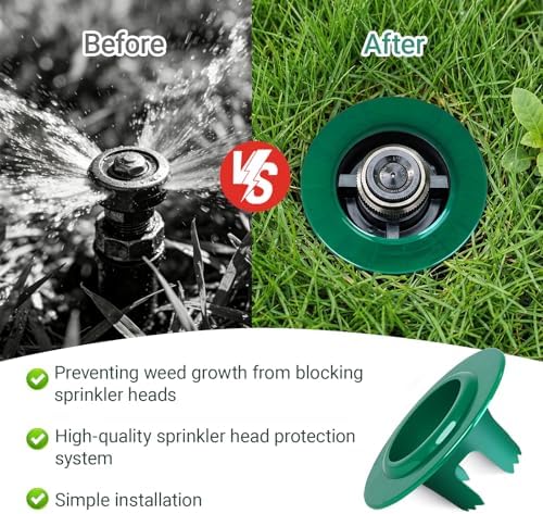 RAWILL 12 Pack Sprinkler Head Protector, Lawn Sprinkler Guard - Green - Image 4