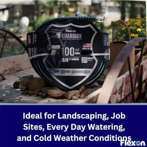 Flexon 5/8" x 100 ft. Guardian Heavy Duty Kink Resistant Garden Hose with TangleGuard Technology – Durable, Flexible, Tangle-Free Watering, Ideal for Lawn, Garden, and Outdoor Use - Image 3