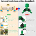 Upgraded Brass Garden Hose Splitter 3 Way Heavy Duty with Extension Handle - Image 4