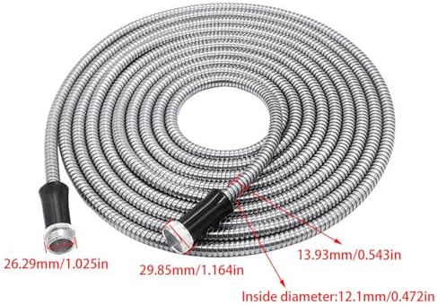 304 Stainless Steel Garden Hose 100FT Upgraded Metal Expandable Hoses - Image 7
