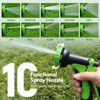 E& P Garden Hose 100ft, Non-Expanding Water Hose with 10-Function Nozzle - Image 3