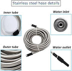 HOSTIC 100 FT 304 Stainless Steel Hose Flexible Lightweight Metal Garden Hoses Portable water pipe Suitable for Indoor and Outdoor - Image 2
