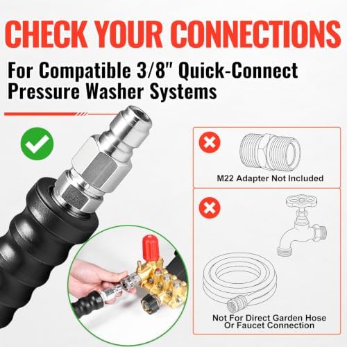 YAMATIC 5000 PSI 3/8" Pressure Washer Hose, 125 FT Industrial Grade - Image 5