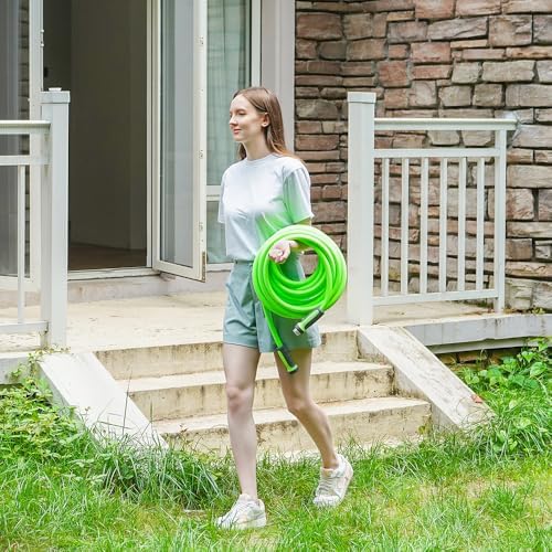 FEVONE Heavy Duty Garden Hose 80 ft, Hybrid Polymer Water Hose - Image 2