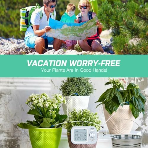 Automatic Plant Waterer Indoor Self Watering System for 15 Potted Plants, Auto Drip Irrigation Kit Programmable Water Timer with Smart Humidity Detection, Blue - Image 6