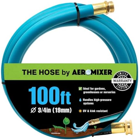 Aeromixer THE HOSE 3/4 Inch Garden Hose 100 Ft Heavy Duty Water Hoses by AEROMIXER