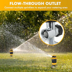 [2 Pack] RESTMO Gear Drive Sprinkler with Metal T-Spike Base,Yellow - Image 7