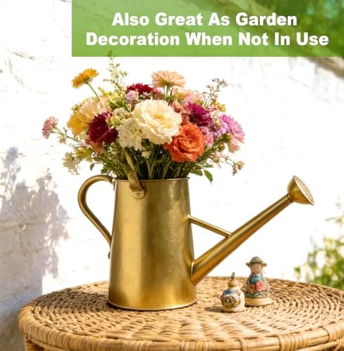 Gold Watering Can for Outdoor&Indoor Plants，1.5 Gallon - Image 7