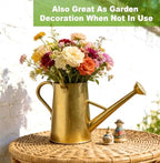 Gold Watering Can for Outdoor&Indoor Plants，1.5 Gallon - Image 7