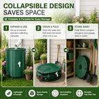 Collapsible Rainwater Barrel Water Tank, Reinforced Water Collection Barrel - Image 5