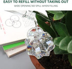 Soilagua 10 oz Large Top Fill Cactus Plant Watering Globes, Light Iridescent Glass Water Bulbs, Slow Release Self Watering Devices, Vacation Plant Watering System Self Watering Planter Insert, 4 Pack - Image 4