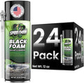 Sprayman Black Waterfall Foam Sealant - (24x12oz) Expanding Polyurethane Pond Foam Sealer, UV Resistant, Water Proof Spray for Landscape & Exterior, Straw Use, 24 Pack by Sprayman