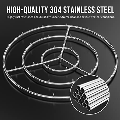 Skyflame 36-Inch Round Stainless Steel Fire Pit Jet Burner Ring - Image 5