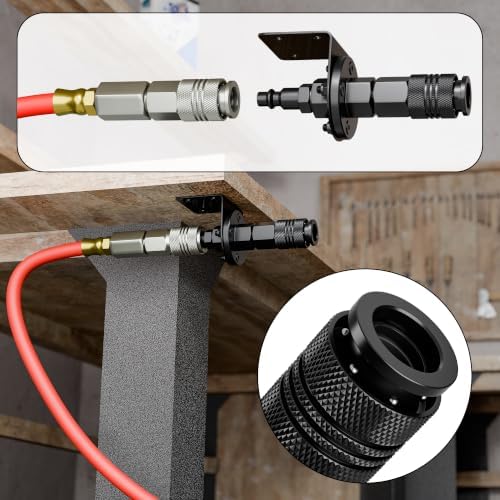 Air Coupler Mount Stationary Port with 1/4” NPT Universal Coupler and I/M Plug - Image 4