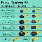 XBVV 4 Pack Silicone Grease and 32 Size 258 PC Faucet and Plumbing Rubber Washers Kit for Assorted Garden Hose Valve Spigot Splitter Outdoor Faucet Shower Gasket Repair - Image 4