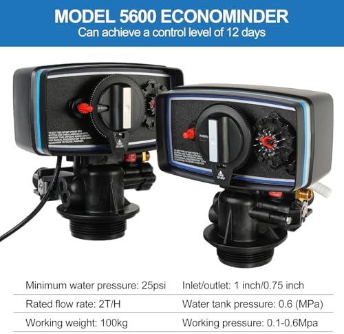 Water Softener Control Valve, 110V Flow Type, Digital Timer Display for Water Treatment System - Image 4