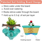 GameXcel Vertical Planter Tower - 6 Tier Stackable Garden Planters with Wheels and Garden Tool Set Plant Pots for Strawberry Herb Flower and Vegetable Indoor Outdoor Use Teal - Image 3