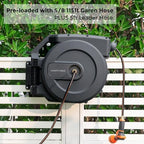 Giraffe Tools Garden Hose 50FT Lightweight Lay Flat Water Hose with AW505/8 Retractable Garden Hose Reel 5/8" x 115+5 ft - Image 4