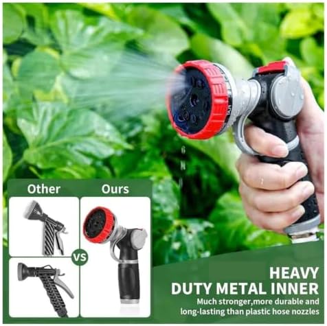 Garden Hose Nozzle, 10 Modes，Heavy Duty Metal - Image 5