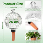 Plant Watering Globes, 26oz Extra Large Top Fill Self Watering Globes, Water Globes, Plant Water Bulbs, Watering Bulbs for Indoor Outdoor Planters, Water Plants While Away 3-Pack - Image 2