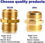 Garden Hose Fittings - Solid Brass Repair Connectors: Double Male Faucet Leader Coupler (3/4" GHT) (10-PCS) - Image 3