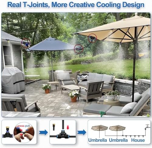 Outdoor Mister System for Outside Patio, Misting Cooling Kit+Timer 65Ft|20M - Image 4