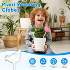 M METERXITY 6-Pack Plant Watering Globes, 9.8 Inch Plastic Bird Shape Self Watering Planter Insert for Indoor/Outdoor Pots, Self Water Devices Decorative Garden Stake [Transparent/Pink] - Image 2