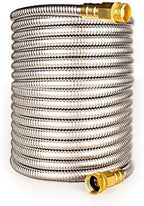 25FT Stainless Steel Garden Hose, 3/4 GHT Male to Female by FangFarm