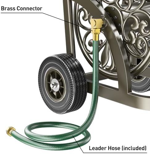 GOFORWILD Garden Hose Reel Cart, Holds 200Ft 5/8" Hose, Easy Install - Image 5