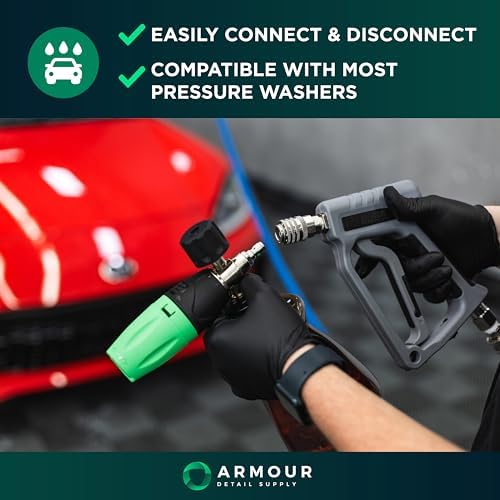 Armour Detail Supply - DRFT Foam Cannon – High-Output Snow Foam Sprayer for Pressure Washers, Adjustable Fan & Soap Control, Thick Suds for Safe Car Wash - Image 4