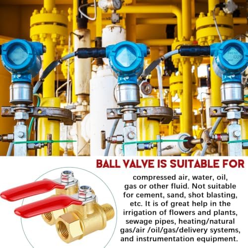 Lasnten 12 Pcs 1/8 Inch Heavy Duty Brass Npt Ball Valve Shut off Switch - Image 6