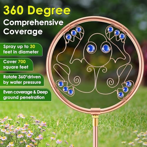 34" Ornamental Sprinkler, 360° Rotating, Frog - Image 3