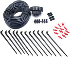 (2.2 GPH) - 12 Plant Drip Grow Kit - Starter Hydroponics Irrigation Bubbler/Manifold Kit - Includes 100'ft 1/8" Distribution Tubing, Emitter Stakes, Manifold & Plugs (Pots Sold Separately) (2.2 GPH) - Image 3