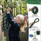 50 ft Flexible Garden Hose with 10 Spray Nozzle-Heavy Duty Superior Strength 96D Material Garden hoses -5-Layer PTE Latex Core - Lightweight Water hoses- Extra Strong Brass Connectors Garden hose - Image 4
