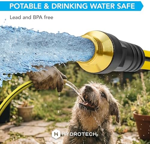 HydroTech Super-Lite Hybrid Polymer Garden Hose 5/8 in x 100 ft, Yellow - Image 6