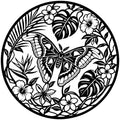 Butterfly Leaves Metal Wall Art for bedroom decor with classic display mood by Unknown
