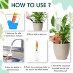 Ziliny 8 Pcs Plant Watering Devices Include Terracotta Watering Spikes 17 oz Plastic Automatic Plant Waterer Clear Wine Bottle for Indoor Outdoor Garden - Image 4