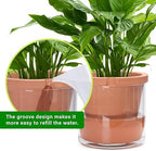 D'vine Dev Self Watering Terracotta Planter Pot, 10 in, 37-X-D-1 - Image 6