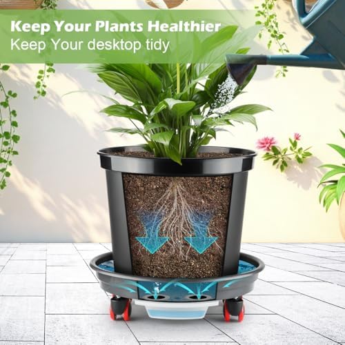 RooTrimmer 3 Pack 16 Inch Rolling Large Plant Pots - Image 2