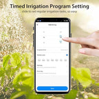 Eujgoov Smart Water Timer, Bluetooth Hose Timer with Brass Inlet, 2 Outlet 8 Programmable Water, Weatherproof Irrigation System, Large LCD Display, Blue (NPT) - Image 7