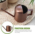 Stainless Steel Watering Can Long Spout 300ml Household Gardening Tool for Succulents and Indoor Plants Bronze Metal Watering Pot for Precise Flower Irrigation - Image 6