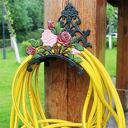 IOCCIOBB Garden Hose Holder Metal Durable Water Wall Mounted Hose Butler Heavy Duty Metal Water Pipe Holds Rack Wall Hose Hanger Reel - Image 5