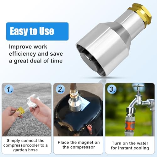 Magnetic Coolpressor Compressor Cooler,High-Powered Magnetic Compressor Auxiliary Cooler, Compressor Cooler Part, Quick Cooling for Overheated Compressors with Easy and Fast Connection - Image 7