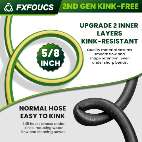 Garden Hose 50ft x 5/8", Heavy Duty Water Hose, Kink Resistant - Image 3