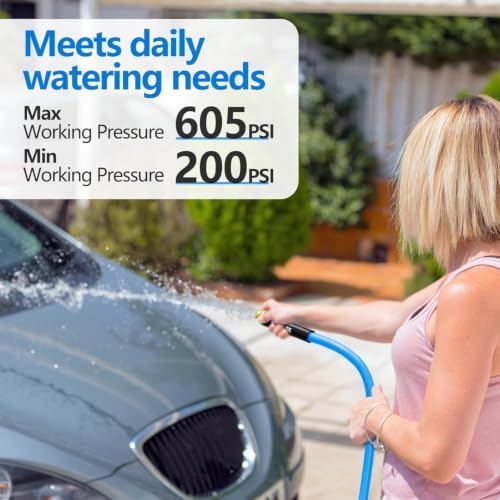 SPECILITE Hot/Cold Rubber Garden Water Hose 50 ft x 1", -50℉ to 190℉, Blue - Image 6