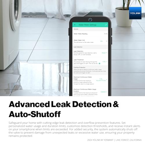 FlowShield HomeGuard 3/4": 3 Leak Detectors, Hub, 3/4" NSF Certified FlowSmart All-in-One Ultrasonic Water Meter with Auto Shutoff, Real-Time Leak Detection, App-Enabled, 10-Year Battery - Image 3