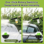 YASHINE Car Wash Foam Gun Kit for Garden Hose, Foam Cannon Soap Sprayer Kit with Microfiber Wash Mitt, One-Click Switches Foam/Water, 3 Spray Modes & Higher Water Pressure, Foam Blaster for Cars - Image 5